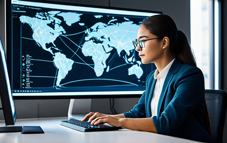 A professional individual, fully clothed in a modest, modern business casual attire, seated at a sleek, ergonomic desk. The individual is focused on a holographic interface displaying abstract symbols of global knowledge, diverse data streams, and interconnected networks, symbolizing autonomous and multicultural learning. The background is a clean, contemporary study space with soft, natural lighting, blending into abstract, ethereal glowing lines that represent global connectivity. The individual has perfect anatomy, natural pose, well-formed hands, and correct proportions. Professional photography, high resolution, ultra detail, safe for work, appropriate content, fully clothed, professional.