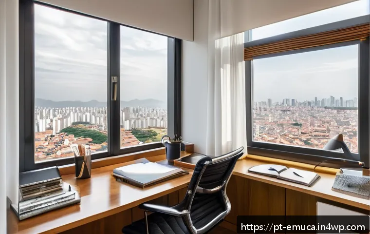 자율적 학습을 위한 자기 관리 기술 - A cozy, well-organized study corner in a modern Brazilian apartment, featuring a clean wooden desk w...